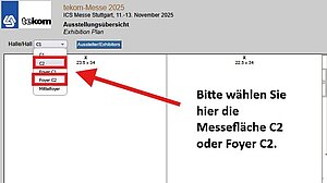 Messeplan Übersicht tekom-Messe 2025